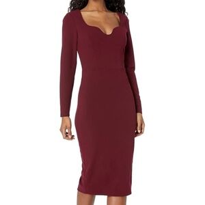 Dress the Population Sonia Long Sleeve Bodycon Midi Dress